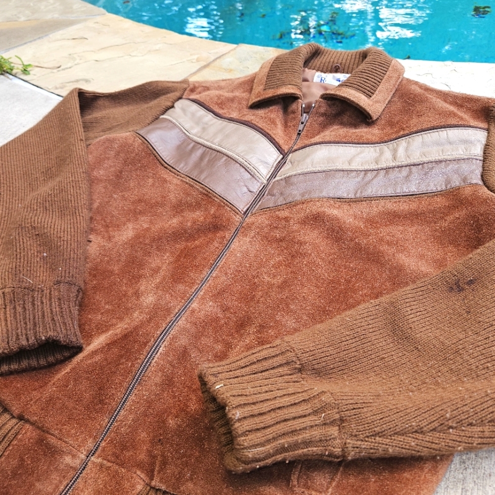 Vintage 1980 Repáge Knit Suede/Leather